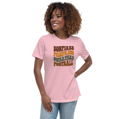 Bonfires Pumpkins Women's Relaxed T-Shirt