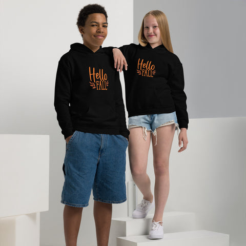 Hello Fall Youth heavy blend hoodie