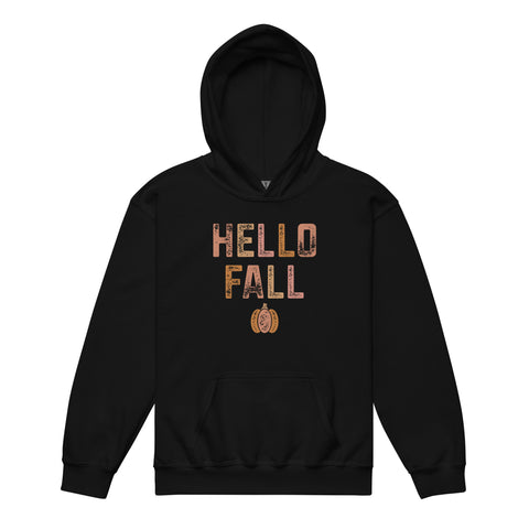 Hello Fall Youth heavy blend hoodie