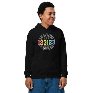 123123 Last Day of 2023 Youth heavy blend hoodie