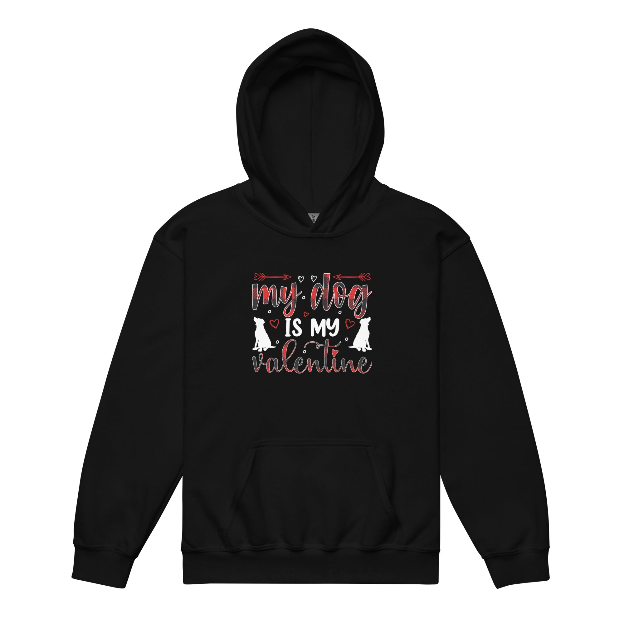 My Dog is my Valentine Youth heavy blend hoodie