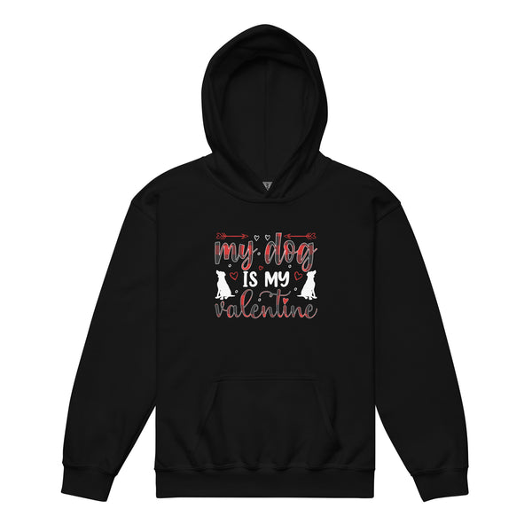 My Dog is my Valentine Youth heavy blend hoodie