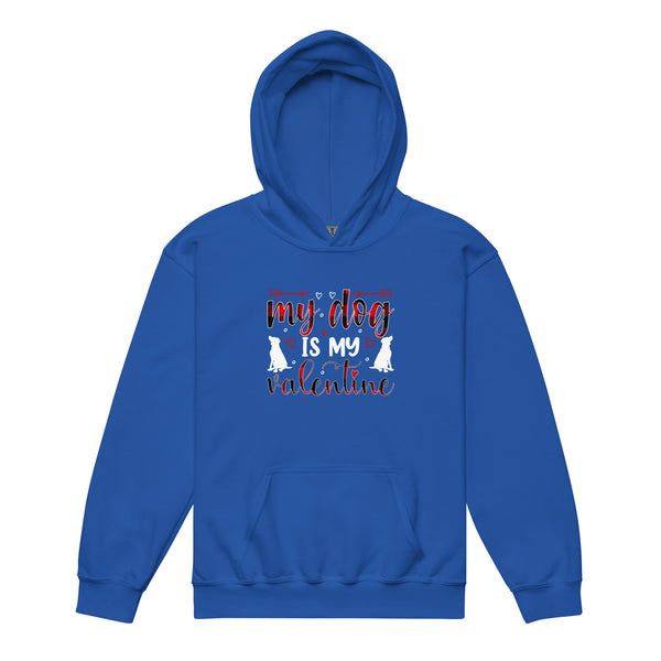 My Dog is my Valentine Youth heavy blend hoodie
