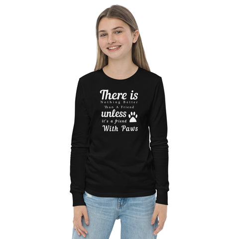 A Friend With Paws Youth long sleeve tee