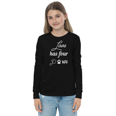 Love Has Four Paws Youth long sleeve tee