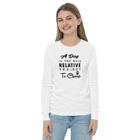 A Dog is The Only Relative Youth long sleeve tee