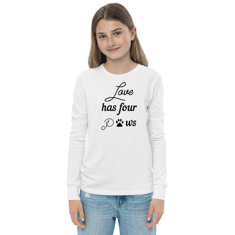 Love Has Four Paws Youth long sleeve tee