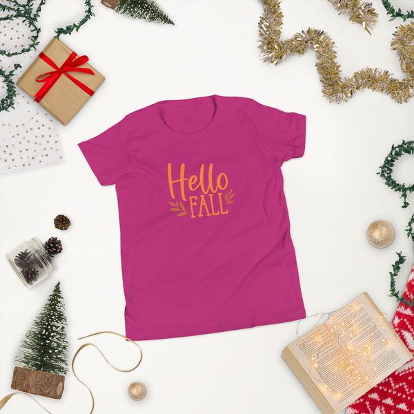 Hello Fall Youth Short Sleeve T-Shirt