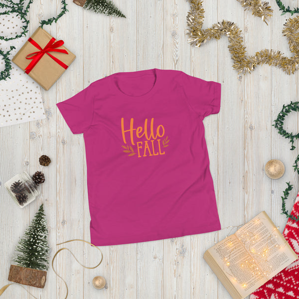 Hello Fall Youth Short Sleeve T-Shirt
