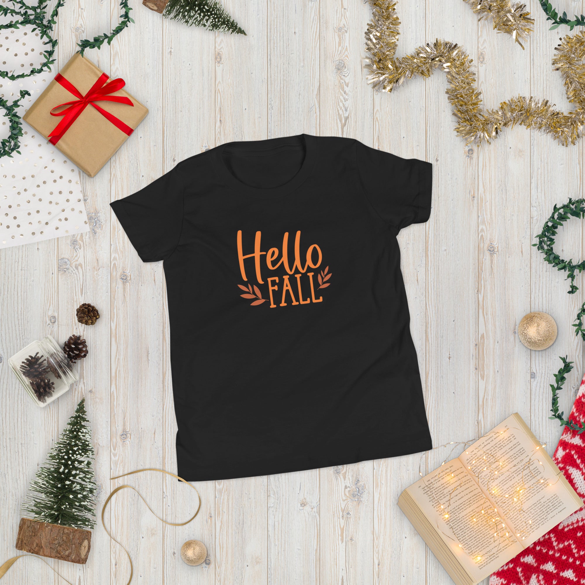 Hello Fall Youth Short Sleeve T-Shirt