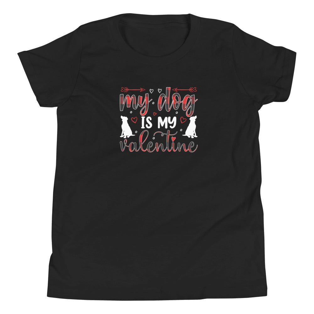 My Dog is my Valentine Youth Short Sleeve T-Shirt
