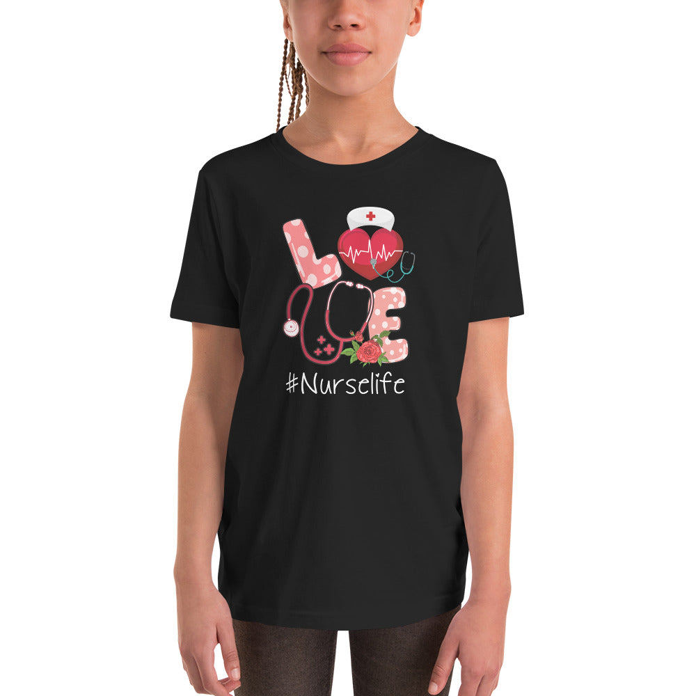 Love Nurse Life Youth Short Sleeve T-Shirt