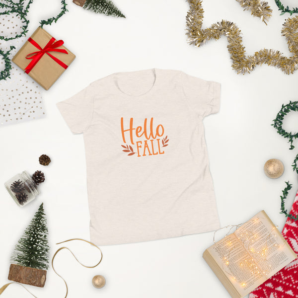 Hello Fall Youth Short Sleeve T-Shirt
