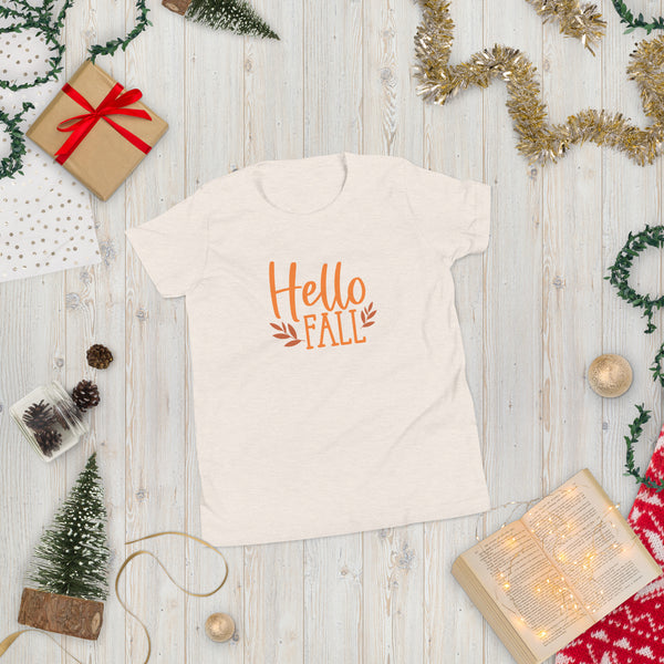 Hello Fall Youth Short Sleeve T-Shirt