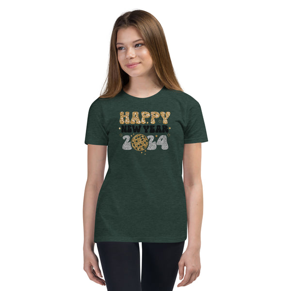 Happy New Year 2024 Youth Short Sleeve T-Shirt