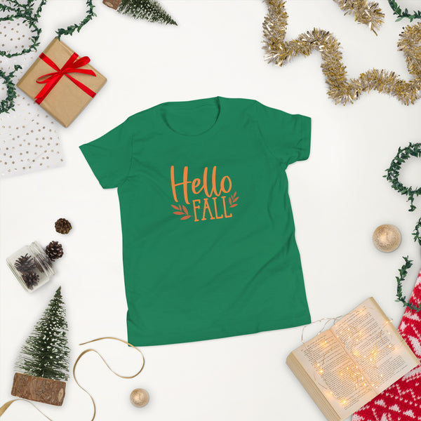 Hello Fall Youth Short Sleeve T-Shirt