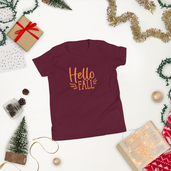 Hello Fall Youth Short Sleeve T-Shirt