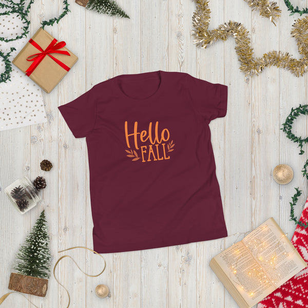 Hello Fall Youth Short Sleeve T-Shirt