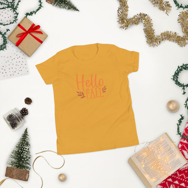 Hello Fall Youth Short Sleeve T-Shirt