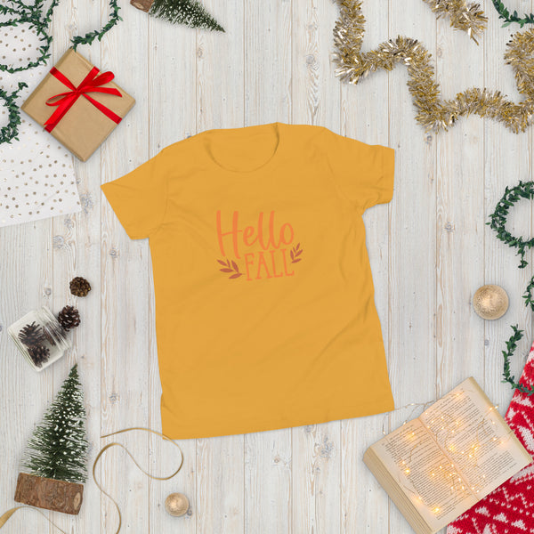 Hello Fall Youth Short Sleeve T-Shirt