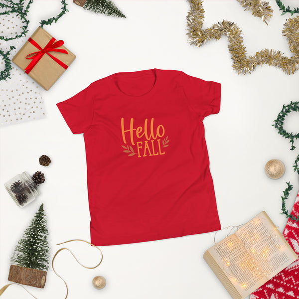 Hello Fall Youth Short Sleeve T-Shirt