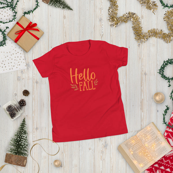 Hello Fall Youth Short Sleeve T-Shirt