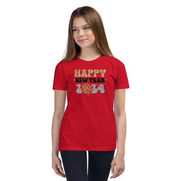 Happy New Year 2024 Youth Short Sleeve T-Shirt