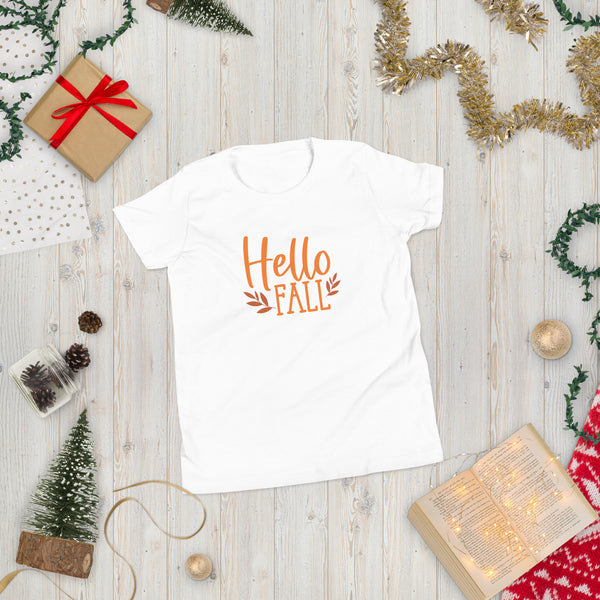 Hello Fall Youth Short Sleeve T-Shirt