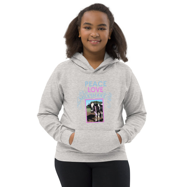 Kids Hoodie Peace Love Milkshake