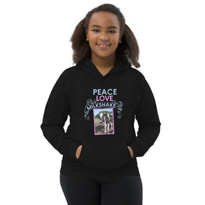 Kids Hoodie Peace Love Milkshake