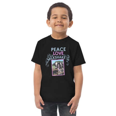 Peace Love Milkshake Toddler jersey t-shirt