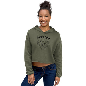 Puppy Love Heart Crop Hoodie